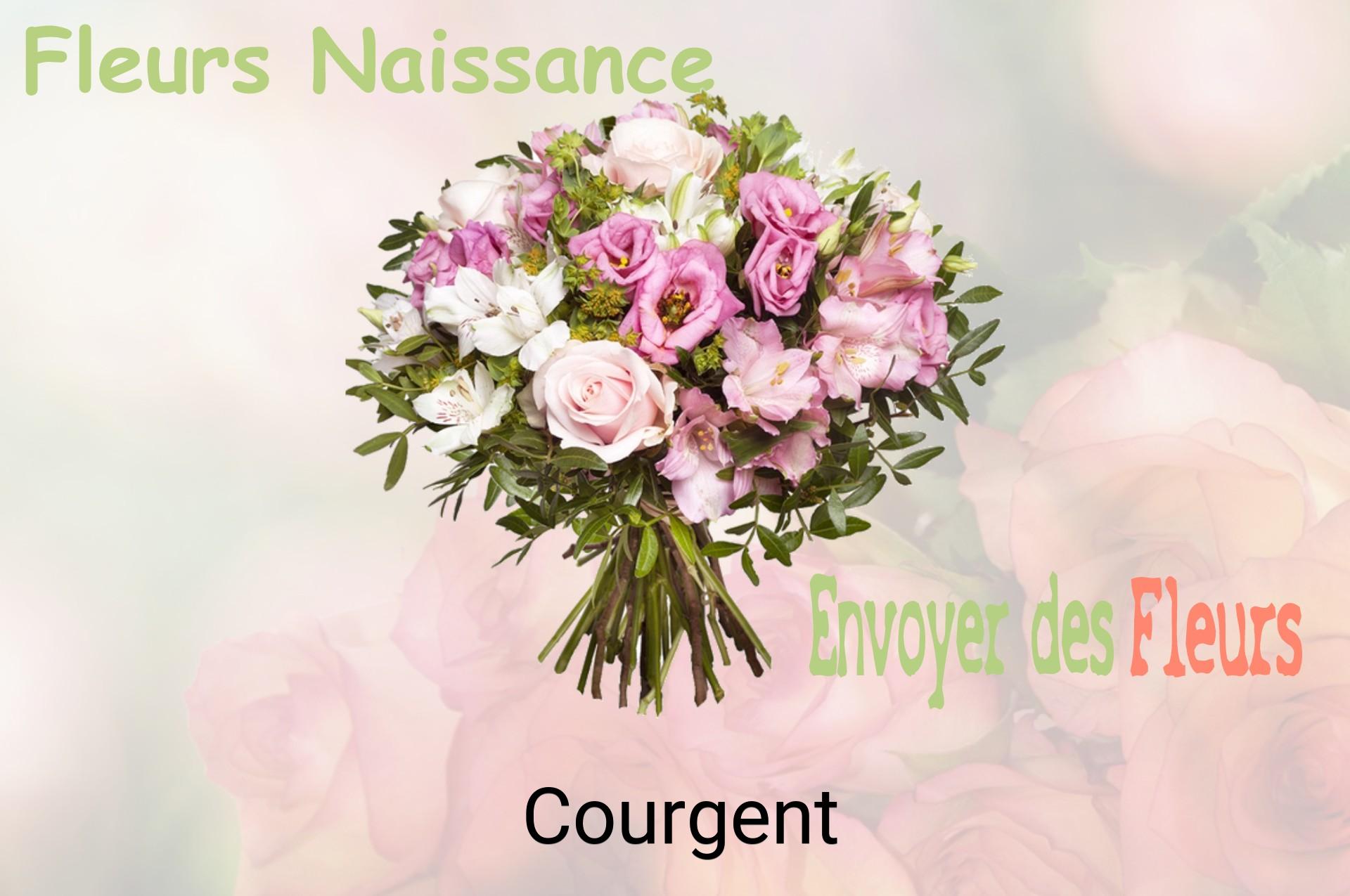 Bouquet de fleurs de naissance livré à Courgent